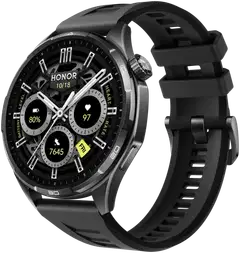 HONOR Watch 6 32MB+4GB -älykello, musta silikoniranneke - 1