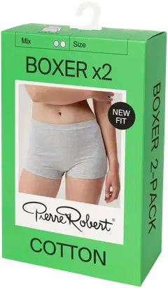 Pierre Robert naisten boxer alushousut 2-pack HU72 - Grey,Pink - 3