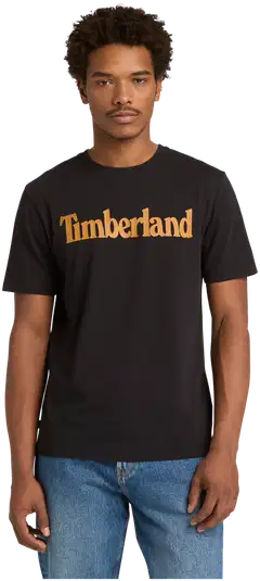 Timberland miesten t-paita Wordmark Logo - BLCK/WHEAT BOOT - 1
