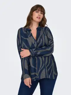 ONLY CARMAKOMA naisten kauluspaita Carfannil - Night Sky - 6