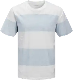 JJ Rebel miesten leveäraitainen t-paita JREBPIKE - Chambray blue - 1