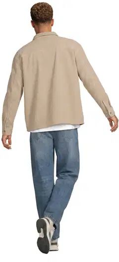 WKLY. miesten vakosamettinen paitatakki loose fit 194W312673 - Sand - 4