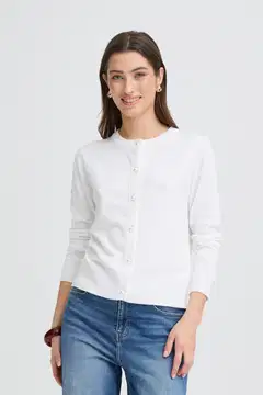 B.young naisten neuletakki Bymmorla deco - Bright white - 3