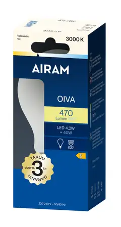 Airam LED A60 830 470lm E27 360 OIVA OP - 2