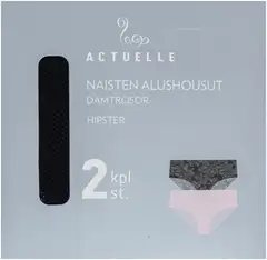 Actuelle naisten hipsterit 210A082613 2-pack - Black/Pale lilac - 3