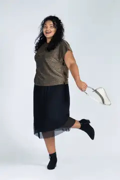 House naisten mesh-hame 221HP40760, D-mitoitus - BLACK - 4