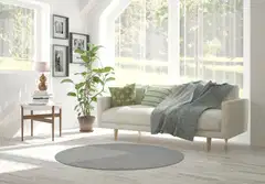 House matto Lyra 133 cm pyöreä harmaa - 5