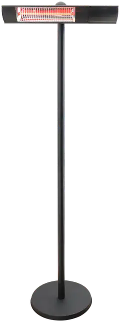 HORTUS Terassilämmitin 500/1000/1500W lattiamalli, kaukosäädin, RGT, musta - 1