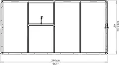 Palram-Canopia LTG Seinäkasvihuone 3m2 - 4