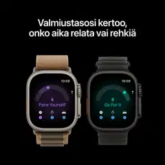 Apple Watch Ultra 4 GPS + Cellular 49 mm:n luonnontitaanikuori ja läpikuultavanharmaa Ocean-ranneke - MJAD4KS/A - 5