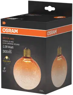 Osram LED-sisustuslamppu Decor Cracked Round 3,5W E27 oranssi - 3