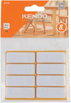 Kendo huopatassu 16 x 44 mm 8 kpl, valkoinen - 1