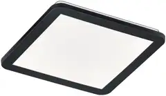 Trio LED-plafondi Camillus 30x30 cm IP44 musta - 1