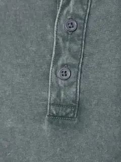 WKLY. miesten Henley-trikoopusero pitkät hihat, pääntiellä nappilista 195W312604 - Green acid - 5