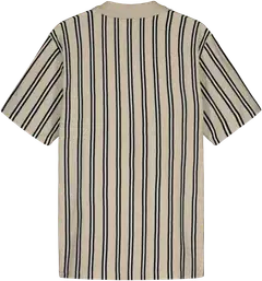 WKLY. miesten pikeepaita 195W042602 - Striped beige/black/white - 2