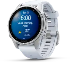 Garmin urheilukello Fenix 8 AMOLED 43 mm hopea/vaaleanharmaa - 1