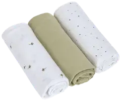 Lässig puuvillaharso 85cm Leave Olive 3 kpl - 1