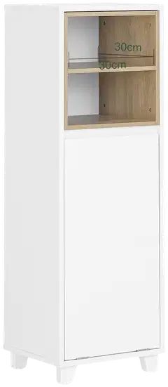 SoBuy kylpyhuonekaappi valkoinen BZR146-W - 3