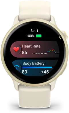 Garmin älykello Vivoactive 6 vaalea kulta ja luunvärinen hihna - 3