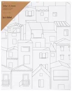 Creativ Company kuvioitu maalauspohja kaupunki 24x30cm - 2