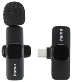 Hama langaton mikrofoni Smart Wireless Lavalier USB-C - 1