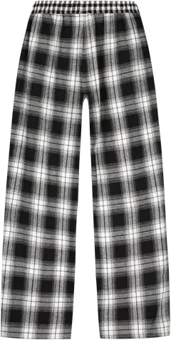 WKLY. naisten flanellihousut 212W382530 - black/white check - 2
