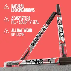 Maybelline New York Build-a-Brow Pen 257 Medium Brown kulmakynä - Ash Brown - 6