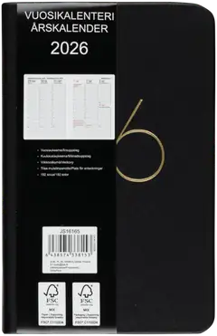 Taskukalenteri A6 musta - 3