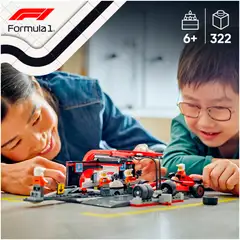 LEGO® City F1®-varikkopysähdys ja varikkomiehistö sekä Ferrari-auto 60443 - 5