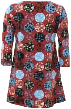 RATIA naisten trikootunika Pisara Lumipallo - multicolor viini - 2