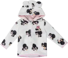 Disney vauvojen vetoketjullinen fleecehuppari Minni Hiiri ZH00001 - Valkoinen - 1