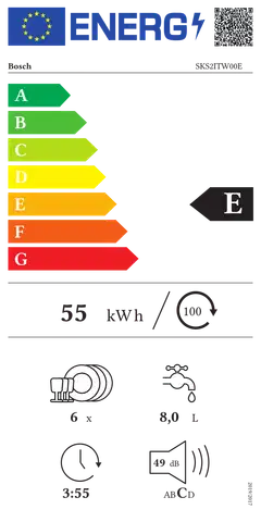 Bosch pöytäastianpesukone SKS2ITW00E valkoinen - 3
