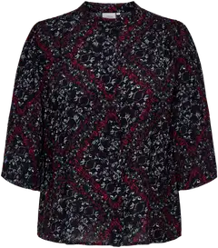 ONLY CARMAKOMA naisten kuviollinen viskoosipaita Carfosca - BLACK - 1