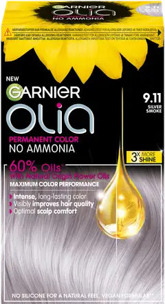 Garnier Olia 9.11 Silver Smoke kestoväri 174ml - 1