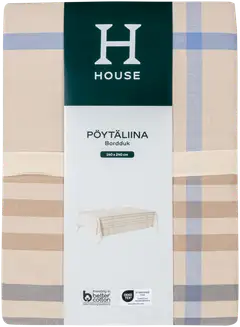 House pöytäliina Country-ruutu 140x240 cm beige - 1
