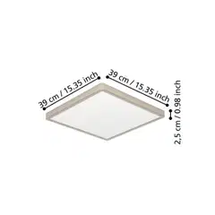 EGLO kattovalaisin Fueva 6 LED 17,5W CCT 39x39 cm nikkeli - 4