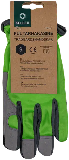 Kellen puutarhakäsineet pehmustettu kämmen WE2558PU-GR - VIHREÄ - 2