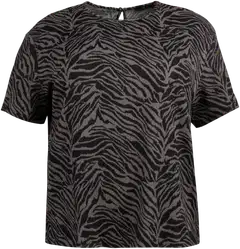 House naisten toppi zebra-kuosi 213HP40265, D-mitoitus - Black&Grey AOP - 1