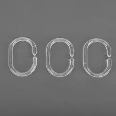 Ihanin suihkuverhorenkaat läpinäkyvä 10 kpl - 3