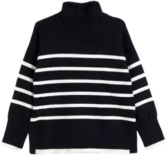 TEX naisten pooloneule I291411 - BLACK 1 - 4