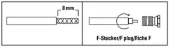 Hama F-liitin uros, 5,5 mm, kierrettävä, 2 kpl - 2