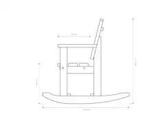 Miljöörakennus Jämäkkä keinutuoli, grafiitin harmaa 89x117x63cm - 4