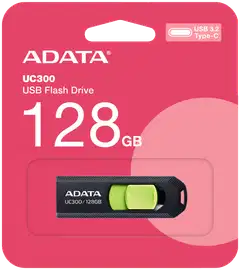 ADATA UC300 USB-muistitikku, 128 GB, musta/vihreä (USB-C 3.2 Gen 1) - 2