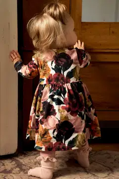 Maia family lasten mekko Bloomy 206085 - tummanpunainen - 5