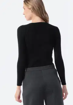 TEX naisten neulepusero I292929 - BLACK 1 - 3