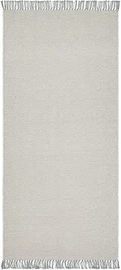 House puuvillamatto Twill 90x200 cm luonnonvalkoinen/vaaleanharmaa - 1