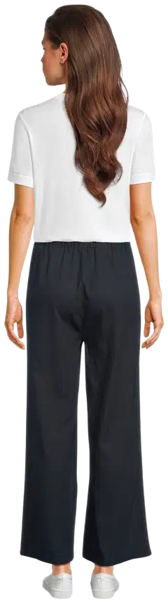TEX naisten pellavasekoitehousut I282991 - BLACK 1 - 3