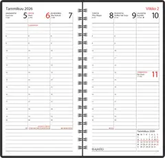 Ajasto taskukalenteri Agenda, musta - 2