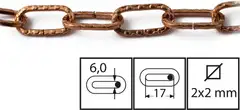 Habo koristeketju 400-7 kupari 2m - 1