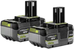 Ryobi 18V akkupaketti 2x 5,0 Ah ONE+ RB1850X2F12 - 1